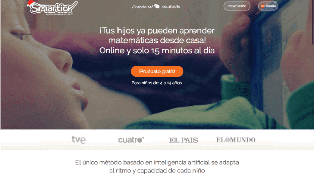 página de inicio Smartick